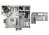 Holly Springs Classic 1 bedroom 1 bathroom Floor Plan A Holly Springs Classic 1 bedroom 1 bathroom Floor Plan A at Fortress Grove, Murfreesboro, TN
